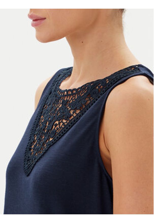 JDY Top Dodo 15296246 Granatowy Regular Fit. Kolor: niebieski. Materiał: syntetyk
