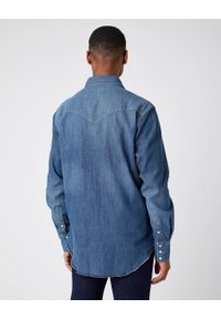 Wrangler - MĘSKA KOSZULA JEANSOWA WRANGLER LS WORKSHIRT TINTED BLUE W5D1AK725 112141437. Materiał: jeans