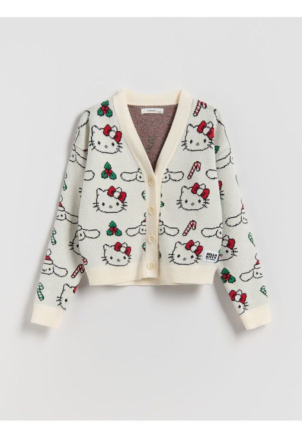 Reserved - Kardigan Hello Kitty and Friends - wielobarwny. Materiał: dzianina, wiskoza. Wzór: motyw z bajki