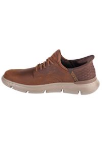skechers - Buty do chodzenia męskie, Slip-Ins: Garza - Ervin. Zapięcie: sznurówki. Kolor: brązowy. Materiał: materiał. Szerokość cholewki: normalna. Sport: turystyka piesza