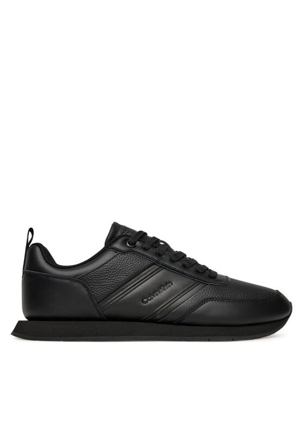 Calvin Klein Sneakersy Low Prof Runn Laceup Tape HM0HM01897 Czarny. Kolor: czarny. Materiał: skóra