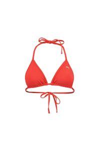 Damska góra od bikini Puma w kształcie trójkąta w kolorze czerwonym. Kolor: czerwony. Materiał: poliester