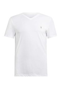 AllSaints – T-shirt TONIC V-NECK MD001M. Okazja: na co dzień. Kolor: biały. Wzór: aplikacja. Styl: casual #7