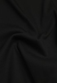 Born2be - Czarny Bawełniany T-shirt w Prążki o Dopasowanym Kroju z Marszczeniem Cherita. Okazja: na co dzień. Kolor: czarny. Materiał: bawełna. Wzór: prążki. Styl: sportowy, casual #5