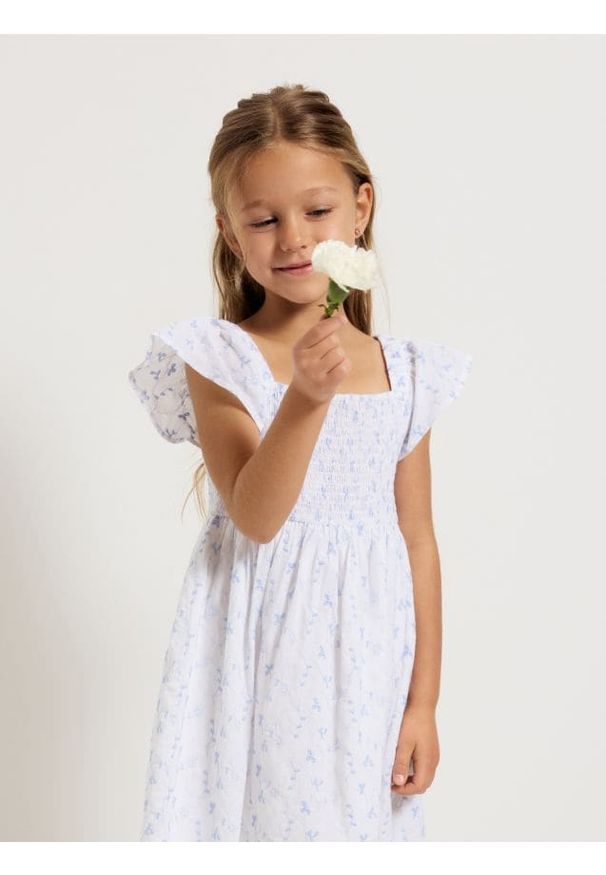 Reserved - Bawełniana sukienka - wielobarwny. Materiał: bawełna