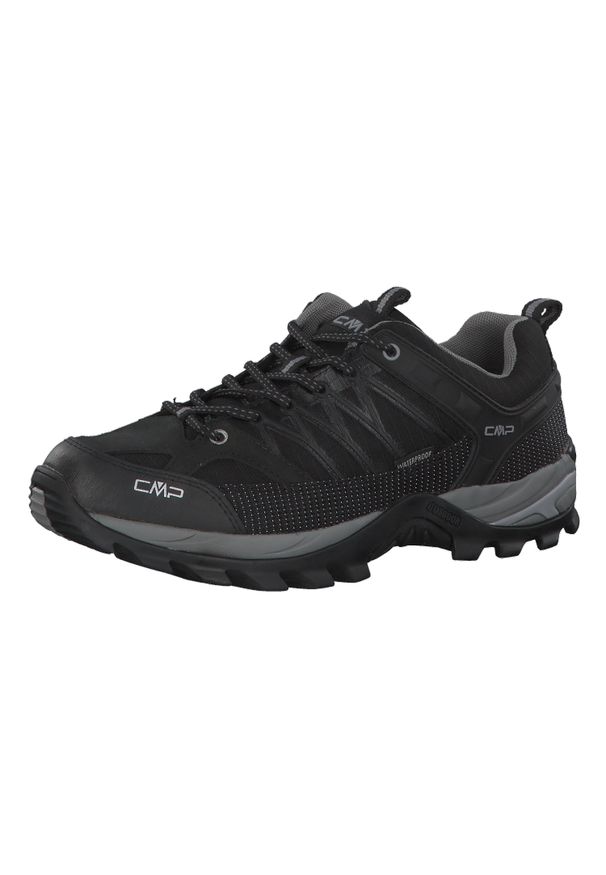 Buty trekkingowe męskie CMP Rigel Low Wp. Zapięcie: sznurówki. Kolor: czarny, szary, wielokolorowy. Materiał: guma, tkanina, skóra. Szerokość cholewki: normalna. Sport: turystyka piesza
