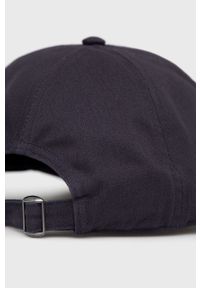 GAP czapka bawełniana kolor granatowy gładka. Kolor: niebieski. Materiał: bawełna. Wzór: gładki