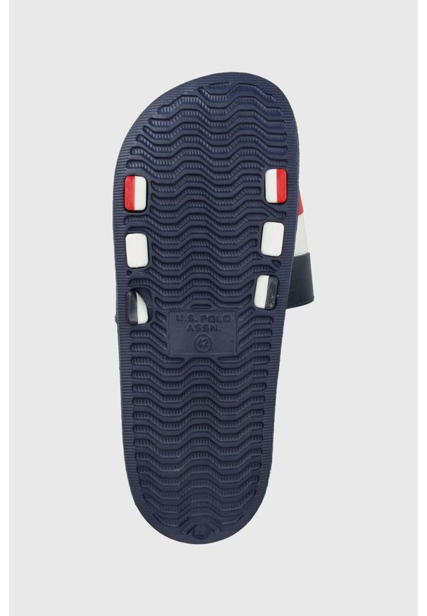 U.S. Polo Assn. klapki męskie kolor granatowy. Kolor: niebieski. Materiał: guma, materiał