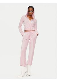 Juicy Couture Spodnie dresowe Caisa JCSEBJ008 Różowy Slim Fit. Kolor: różowy. Materiał: bawełna #4