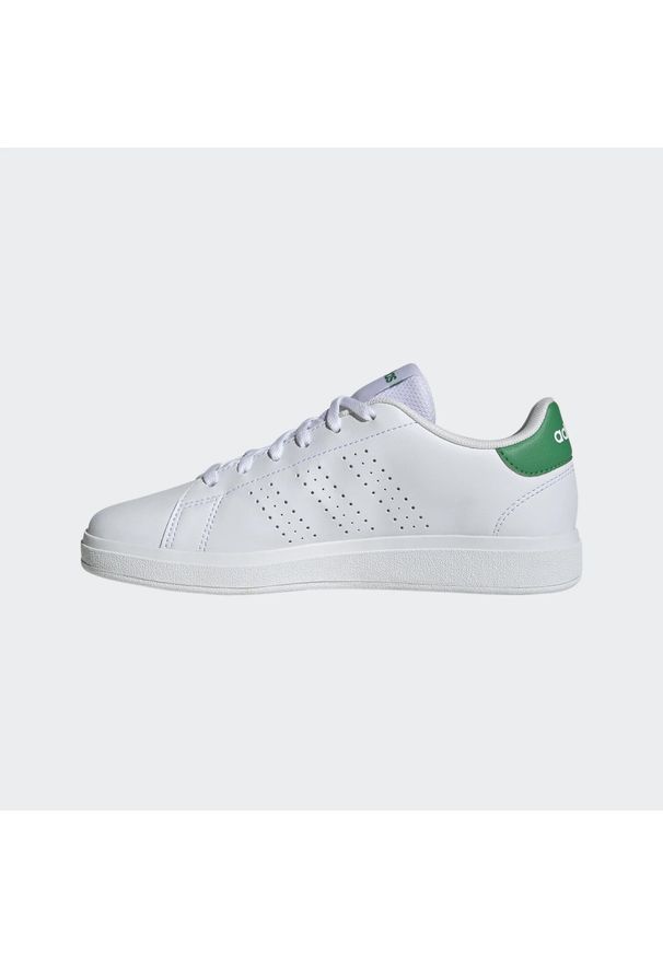 Adidas - Buty dla dzieci ADIDAS Advantage. Zapięcie: sznurówki. Kolor: biały. Materiał: syntetyk, kauczuk, skóra. Model: Adidas Advantage. Sport: turystyka piesza