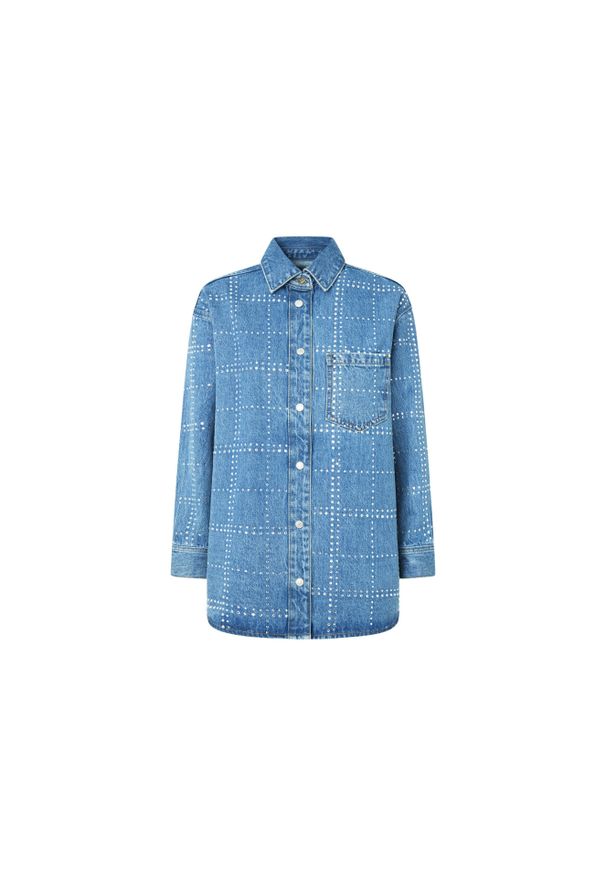Damski overshirt Pepe Jeans Glitter. Kolor: szary, niebieski, wielokolorowy