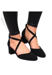 Sandały damskie z paseczkami czarne Sergio Leone. Kolor: czarny. Materiał: skóra ekologiczna #3
