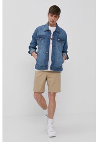 Wrangler Kurtka jeansowa męska przejściowa. Okazja: na co dzień. Kolor: niebieski. Materiał: jeans. Styl: casual #5