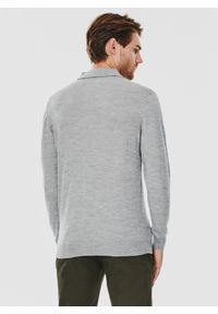 Pako Lorente - PAKO LORENTE – Męski szary sweter z kołnierzykiem polo. Typ kołnierza: polo. Kolor: szary, niebieski. Materiał: wełna, akryl, poliamid. Wzór: melanż. Sezon: jesień, zima #9