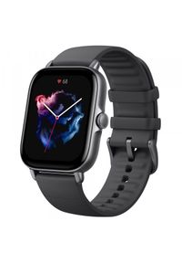 Huami - Smartwatch Amazfit GTS 3 Czarny (Graphite Black). Rodzaj zegarka: smartwatch. Kolor: czarny. Materiał: koronka. Styl: klasyczny, elegancki