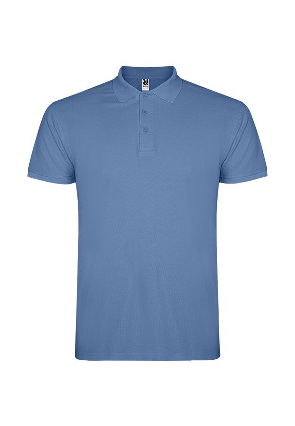 ROLY - Męska Koszulka Polo Star. Typ kołnierza: polo. Kolor: niebieski