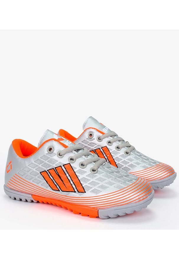 Casu - Szare buty sportowe orliki sznurowane casu 21m1/m. Kolor: szary, wielokolorowy, pomarańczowy