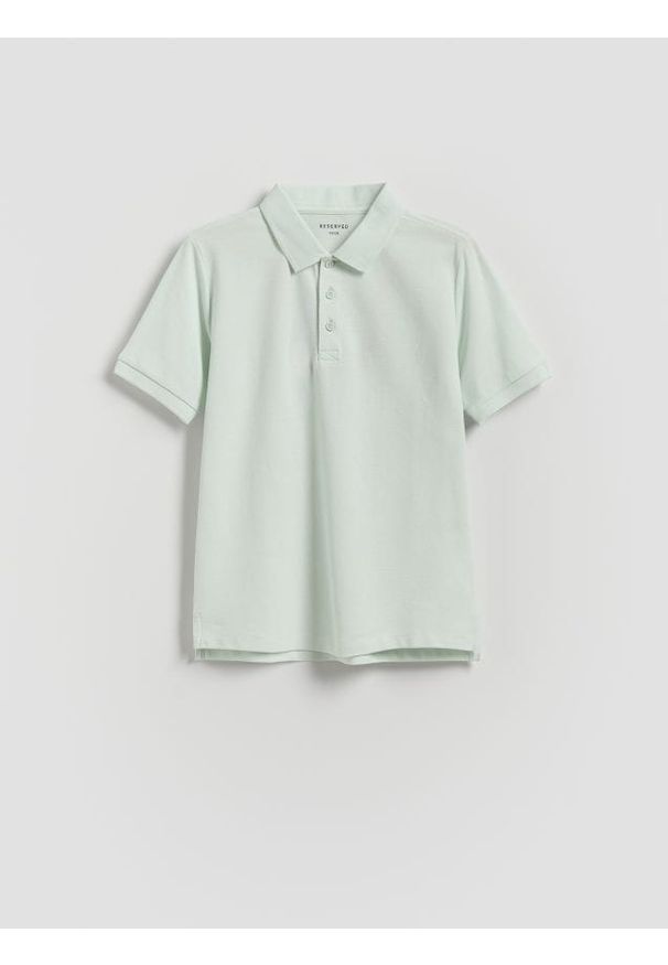 Reserved - T-shirt polo - jasnoniebieski. Typ kołnierza: polo. Kolor: niebieski. Materiał: dzianina, bawełna