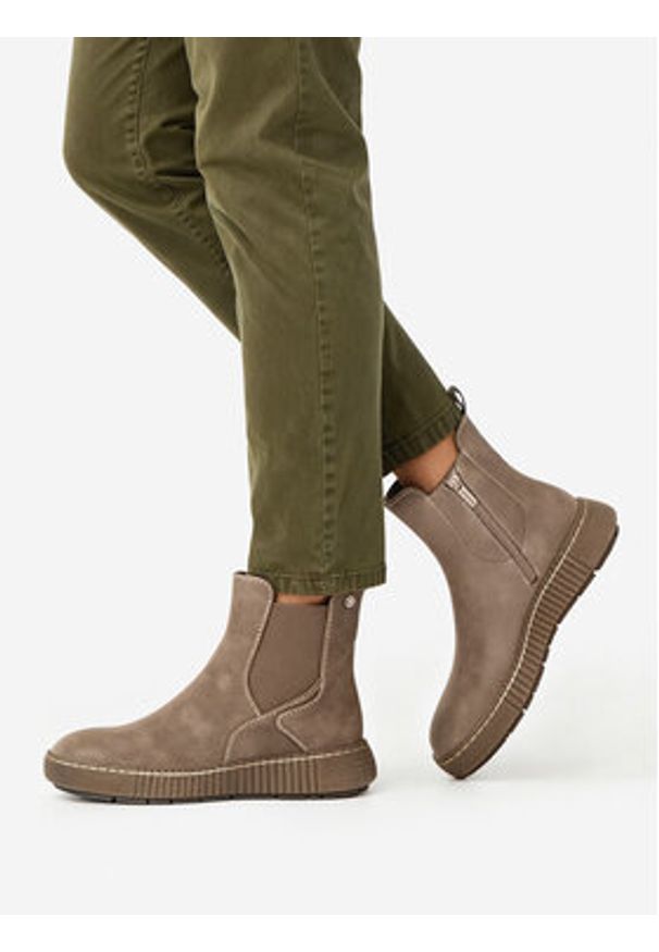 Go Soft Sztyblety CEO-WS5586-07 Beżowy. Kolor: beżowy. Materiał: skóra