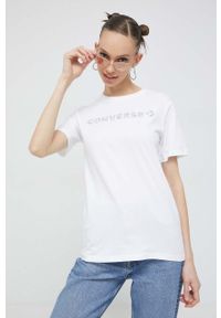 Converse t-shirt bawełniany kolor biały. Kolor: biały. Materiał: bawełna #1