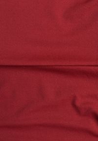 Renee - Bordowa Marszczona Bluzka Hiszpanka Vices z Wywiniętym Dekoltem Termola. Okazja: na co dzień. Typ kołnierza: dekolt hiszpanka. Kolor: czerwony. Materiał: jeans. Styl: casual #6