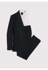 Pako Lorente - PAKO LORENTE – Czarne spodnie w kant męskie. Kolor: czarny. Materiał: wełna. Styl: elegancki, klasyczny #3