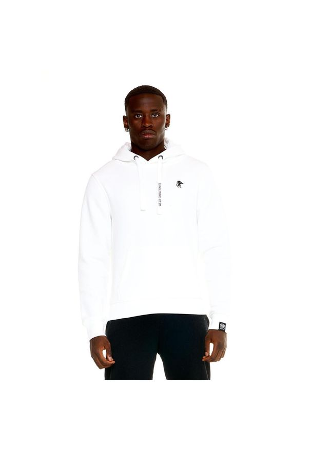 LEONE 1947 APPAREL - Męska bluza z kapturem Leone, miękka basic. Typ kołnierza: kaptur. Kolor: biały. Materiał: tkanina. Sport: fitness
