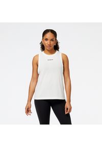 Koszulka damska New Balance WT31104SST – biała. Kolor: biały. Materiał: lyocell, poliester, materiał. Sport: fitness #1