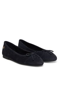 TOMMY HILFIGER - Tommy Hilfiger Baleriny FW0FW09357 Granatowy. Kolor: niebieski. Materiał: zamsz, skóra #4