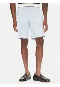 TOMMY HILFIGER - Tommy Hilfiger Szorty materiałowe Brooklyn MW0MW23563 Błękitny Regular Fit. Kolor: niebieski. Materiał: bawełna