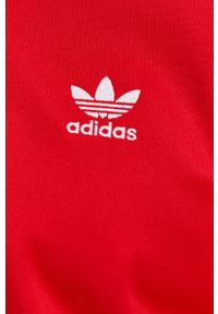 adidas Originals - Bluza. Okazja: na plażę, na co dzień. Kolor: czerwony. Materiał: materiał. Wzór: gładki, aplikacja. Styl: casual #5