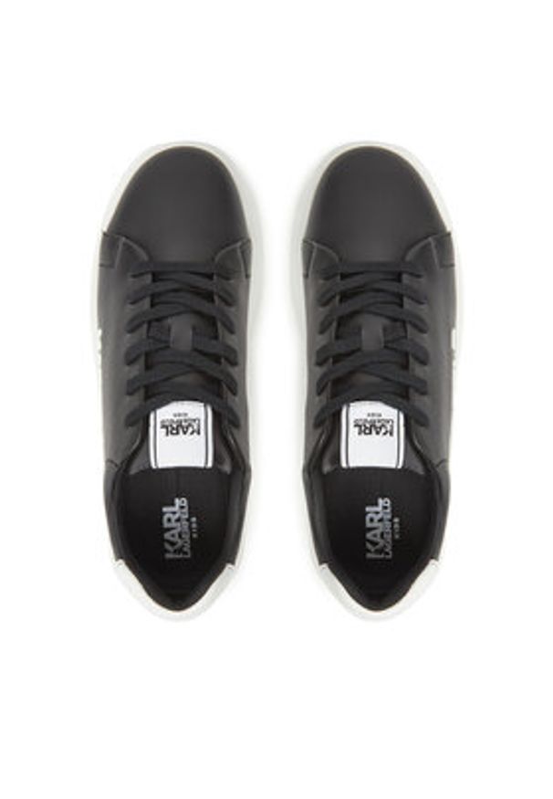 Karl Lagerfeld Kids Sneakersy Z30381 S Czarny. Kolor: czarny. Materiał: skóra