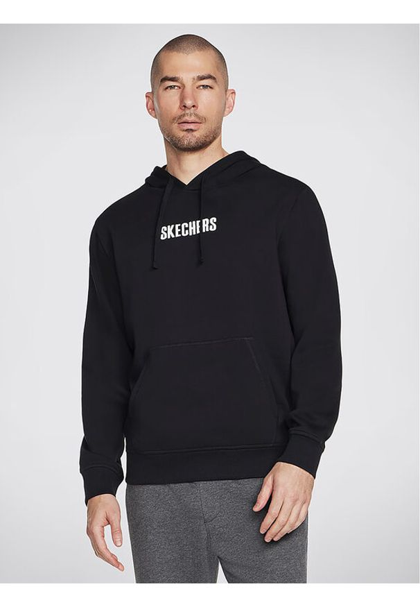 skechers - Skechers Bluza Sweats Incognito Hoodie HD6 Czarny Regular Fit. Kolor: czarny. Materiał: bawełna