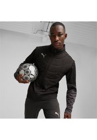 Kurtka męskie Puma Individual Winterized Jacket. Kolor: szary, czarny, wielokolorowy. Materiał: poliester, materiał. Sport: piłka nożna #1