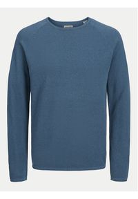 Jack & Jones Sweter Hill 12157321 Niebieski Regular Fit. Kolor: niebieski. Materiał: bawełna #7