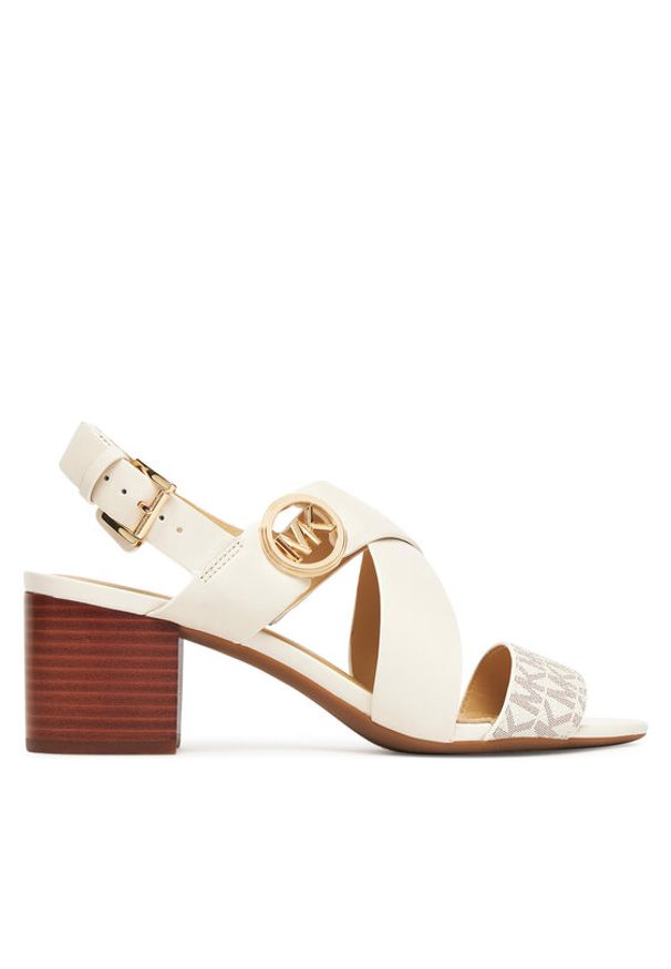 MICHAEL Michael Kors Sandały Vera 40S4VEMS1B Biały. Kolor: biały. Materiał: skóra
