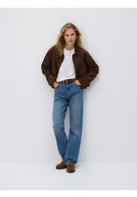 Reserved - Jeansy straight z wysokim stanem - niebieski. Stan: podwyższony. Kolor: niebieski #1