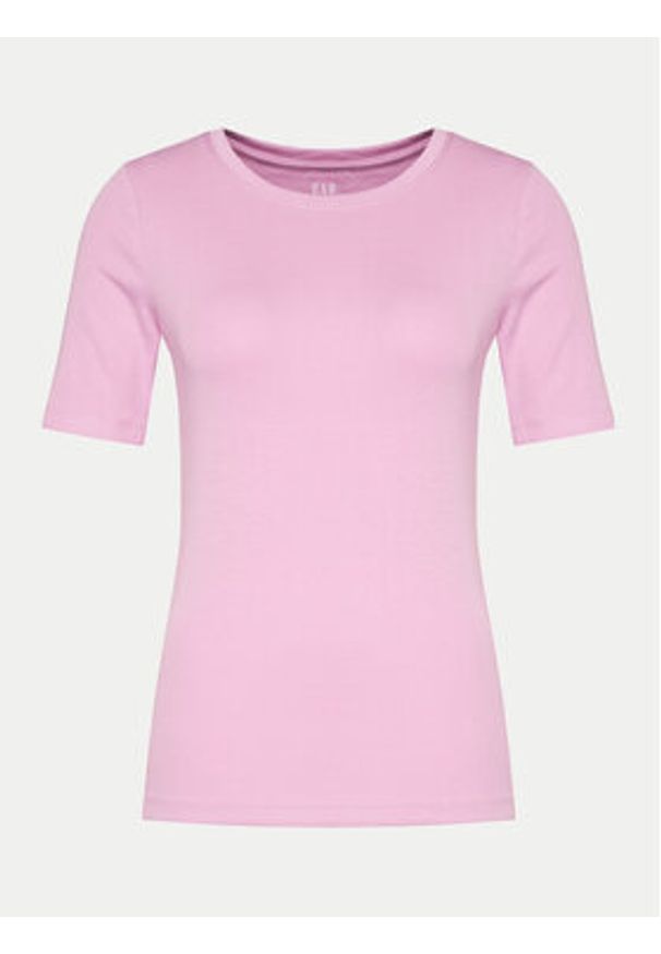 GAP - Gap T-Shirt 540635-10 Różowy Slim Fit. Kolor: różowy. Materiał: bawełna
