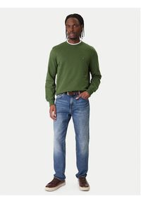 TOMMY HILFIGER - Tommy Hilfiger Bluza Essential MW0MW37237 Zielony Regular Fit. Kolor: zielony. Materiał: bawełna #4