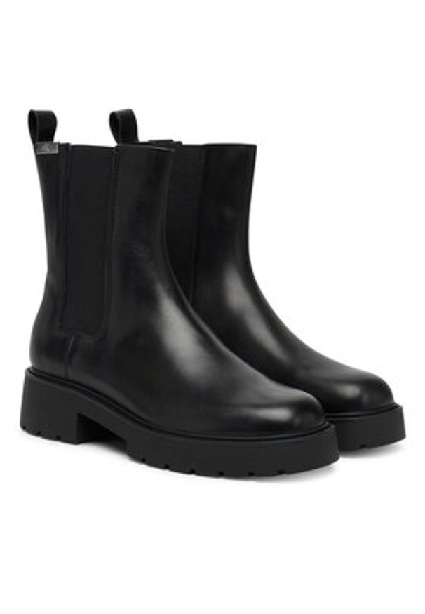 Calvin Klein Jeans Sztyblety Combat Mid Chelsea Boot Hw Lth YW0YW01869 Czarny. Kolor: czarny. Materiał: skóra