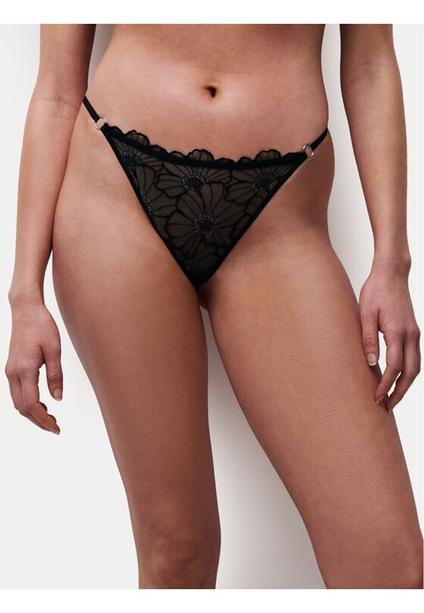 Chantelle Stringi Lush C22OG5 Czarny. Kolor: czarny. Materiał: syntetyk