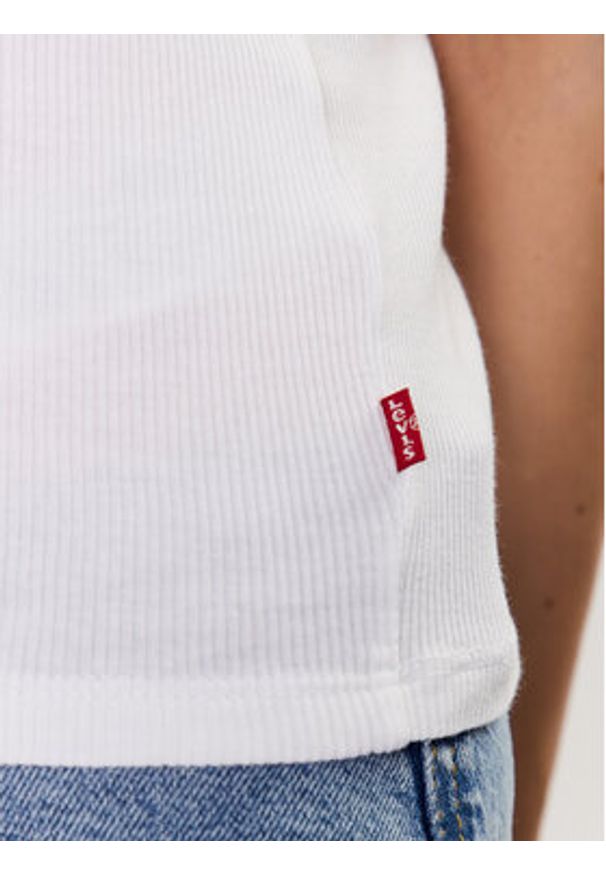 Levi's® Top Essential A5906-0001 Biały Regular Fit. Kolor: biały. Materiał: bawełna