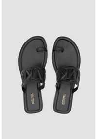 Michael Kors - MICHAEL KORS Czarne klapki Alma Flat Sandal, Rozmiar 38,5. Kolor: czarny #4