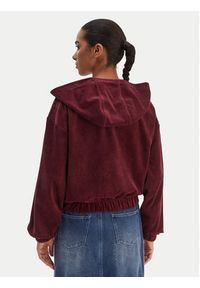 Adidas - adidas Bluza Essentials Chenile KE1119 Bordowy Loose Fit. Kolor: czerwony. Materiał: bawełna #2