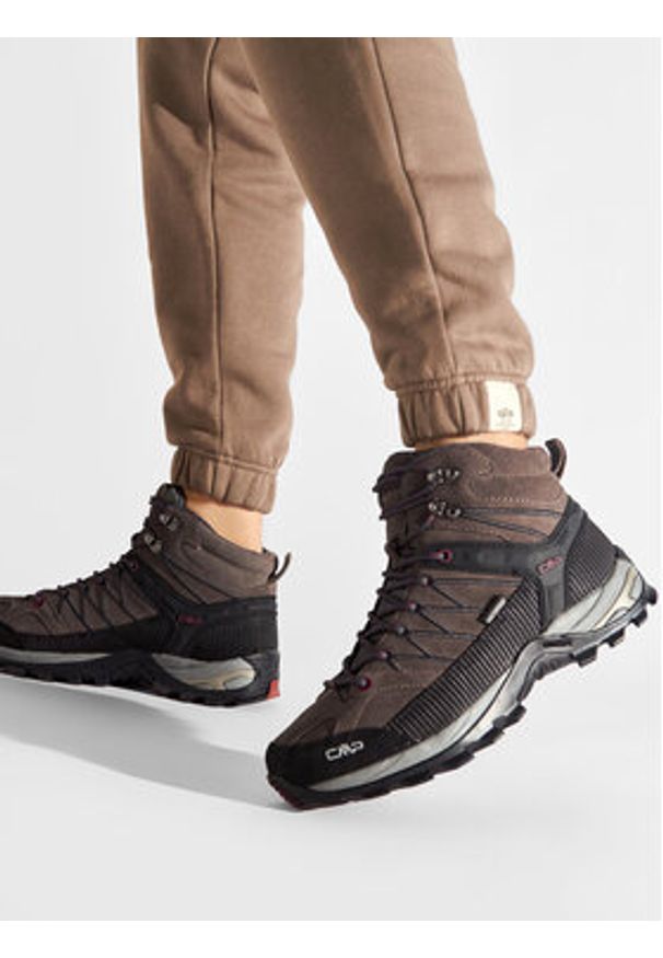 CMP Trekkingi Rigel Mid Trekking Shoe Wp 3Q12947 Szary. Kolor: szary. Materiał: zamsz, skóra. Sport: turystyka piesza