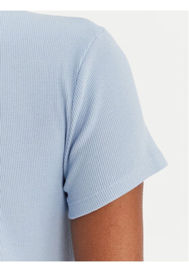 Hugo - HUGO T-Shirt Easy 50523924 Błękitny Slim Fit. Kolor: niebieski. Materiał: bawełna