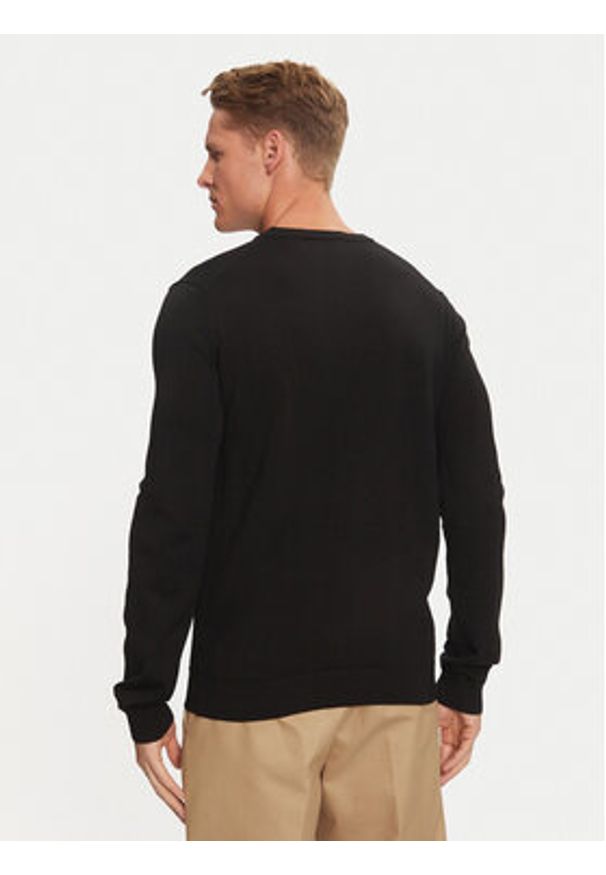 Hugo Sweter San Vredo-M 50474172 Czarny Slim Fit. Kolor: czarny. Materiał: wełna