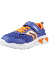 Geox - Kapcie GEOX J ASSISTER BOY Niebieski. Okazja: na co dzień. Kolor: niebieski. Materiał: tkanina