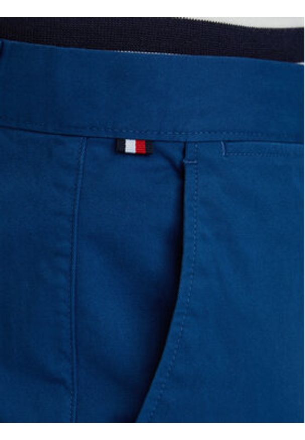 TOMMY HILFIGER - Tommy Hilfiger Spodnie materiałowe MW0MW40262 Niebieski Regular Fit. Kolor: niebieski. Materiał: bawełna