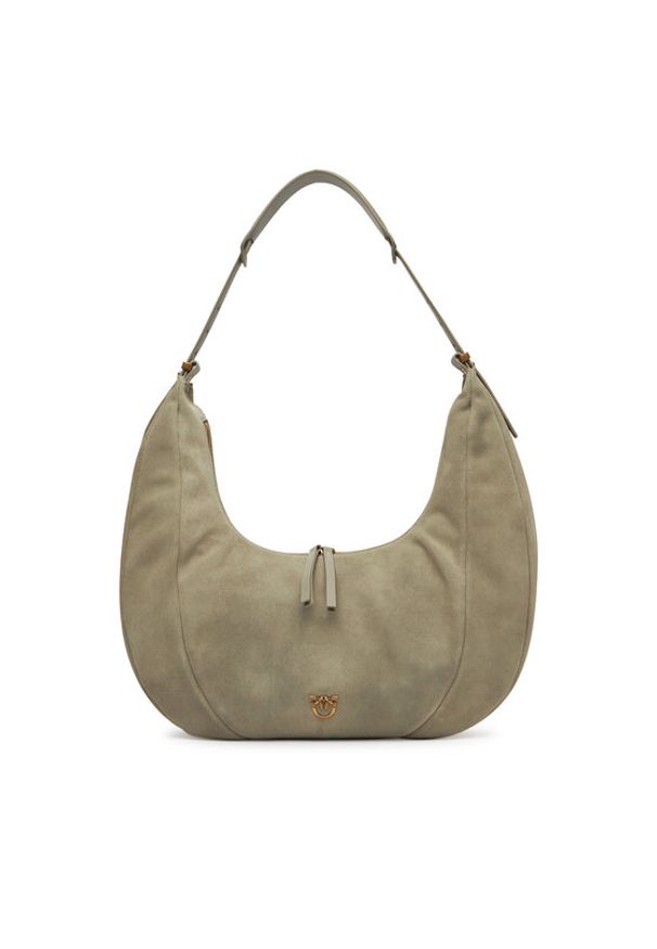 Pinko - PINKO Torebka Slouchy Hobo Big PE 25 PLTT 104295 A29N Szary. Kolor: szary. Materiał: skórzane, zamszowe